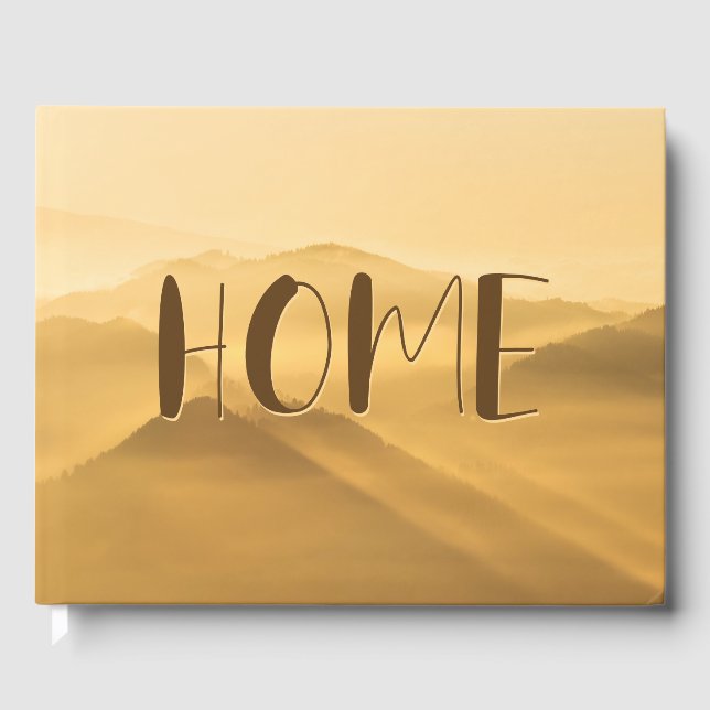 Morgennebel Goldschichten Sonnenaufgang Zuhause Zi Gästebuch (Vorderseite)