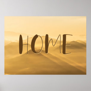 Morgennebel Goldschichten Sonnenaufgang Zuhause Zi Poster