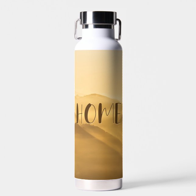 Morgennebel Goldschichten Sonnenaufgang Zuhause Zi Trinkflasche (Vorne)