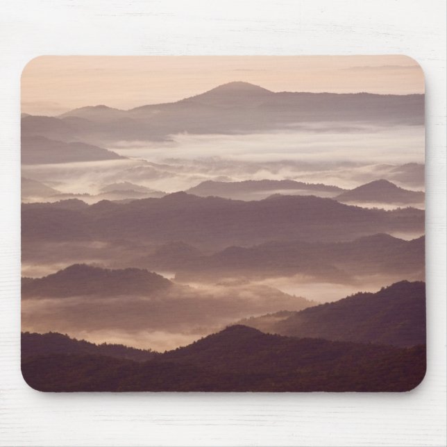 Morgennebel im Süden Appalachen Mousepad (Vorne)