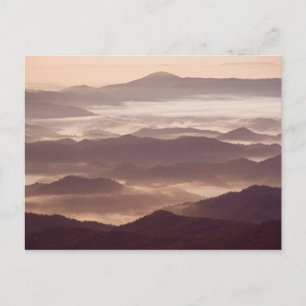 Morgennebel in den südlichen Appalachen Postkarte