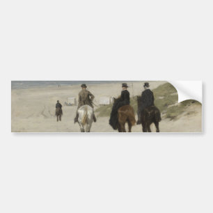 Morgenreiten am Strand (von Anton Mauve) Autoaufkleber