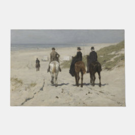 Morgenreiten am Strand (von Anton Mauve) Fußmatte