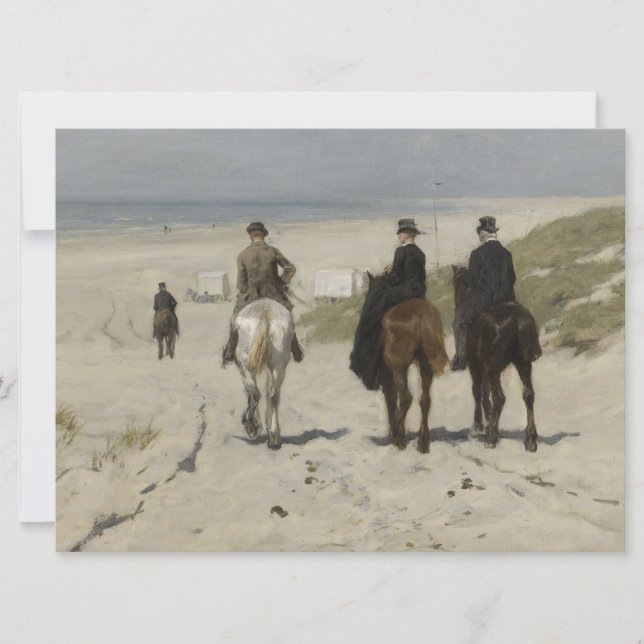Morgenreiten am Strand (von Anton Mauve) Karte (Vorderseite)