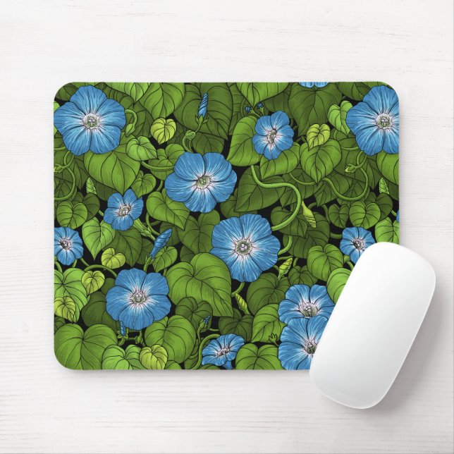 Morgenruhm in Blau und Grün Mousepad (Mit Mouse)