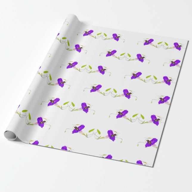 Morgenruhm und Schmetterling Geschenkpapier (Ungerollt)