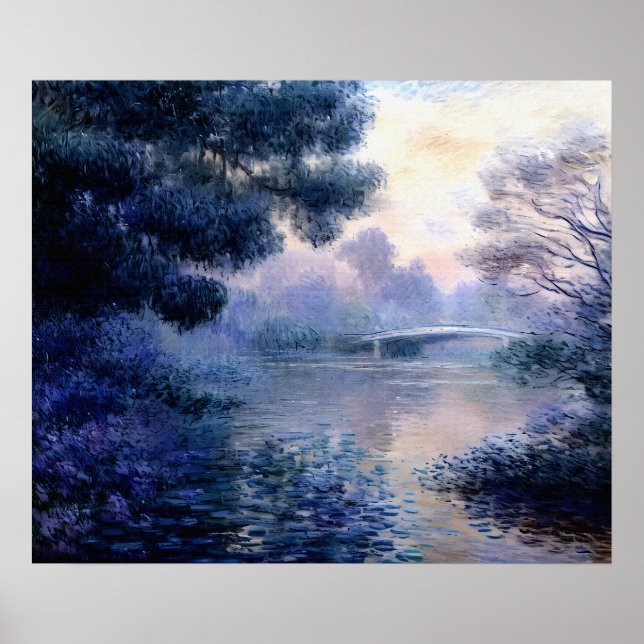 Morgens an der Seine bei Giverny Poster (Vorne)