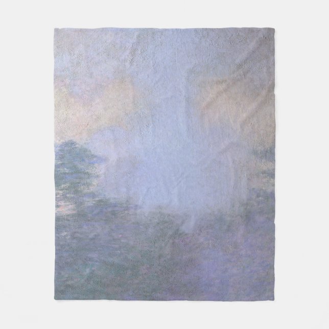 Morgens an der Seine bei Giverny von Claude Monet Fleecedecke (Vorderseite)