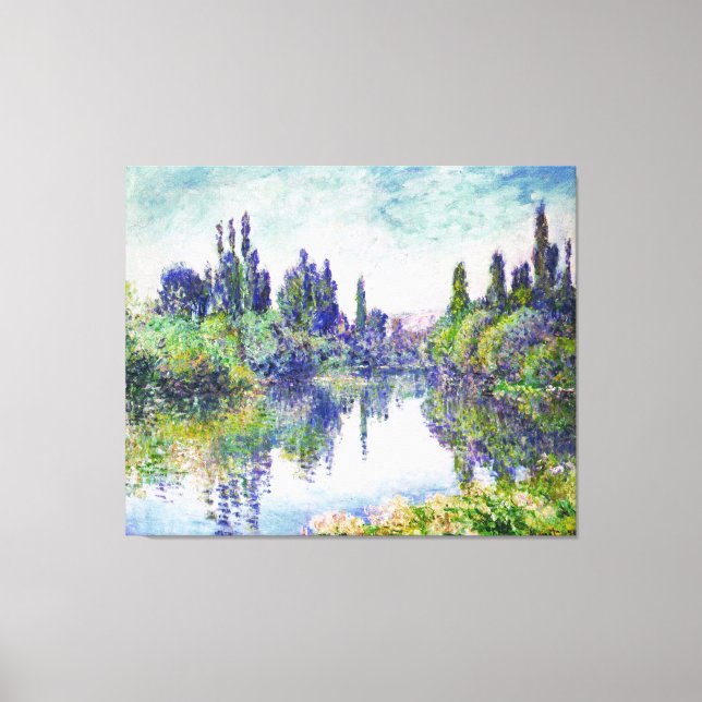 Morgens an der Seine, von Claude Monet Leinwanddruck (Vorderseite)