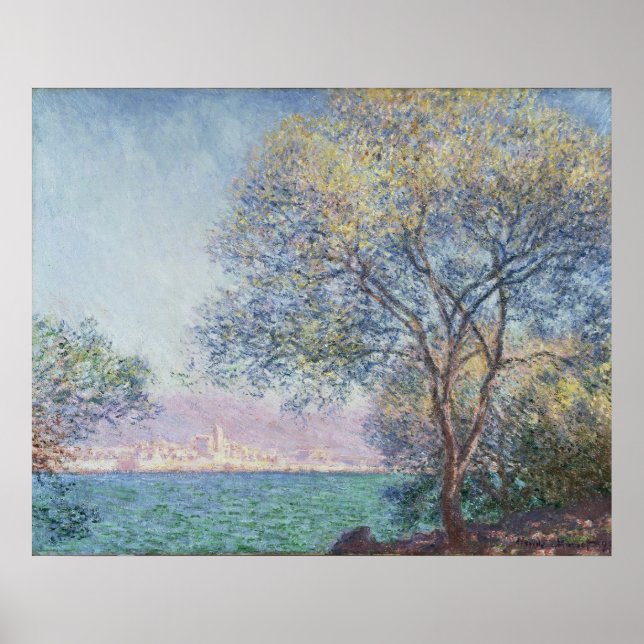 Morgens Antibes, Claude Monet, 1888 Poster (Vorne)