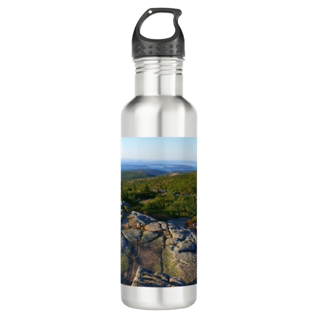 Morgens auf dem Cadillac Mountain at Acadia Edelstahlflasche (Vorderseite)