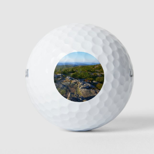 Morgens auf dem Cadillac Mountain at Acadia Golfball (Vorderseite)
