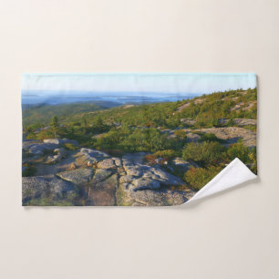 Morgens auf dem Cadillac Mountain at Acadia Handtuch