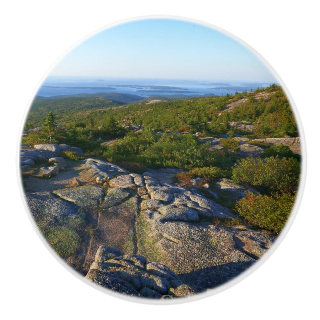 Morgens auf dem Cadillac Mountain at Acadia Keramikknauf (Vorderseite)