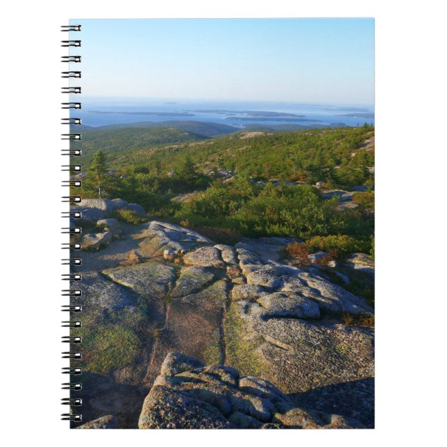 Morgens auf dem Cadillac Mountain at Acadia Notizblock (Vorderseite)