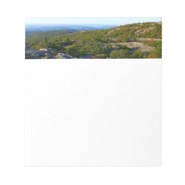 Morgens auf dem Cadillac Mountain at Acadia Notizblock (Vorderseite)