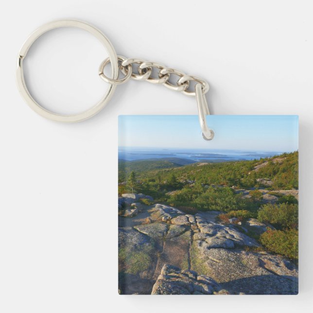 Morgens auf dem Cadillac Mountain at Acadia Schlüsselanhänger (Vorderseite)