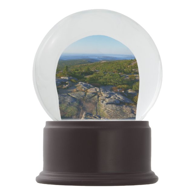 Morgens auf dem Cadillac Mountain at Acadia Schneekugel (Vorderseite)