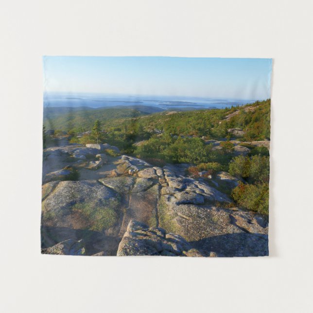 Morgens auf dem Cadillac Mountain at Acadia Wandteppich (Vorderseite (Horizontal))