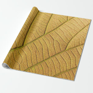 Morgens goldgelbes Blatt Muster. Geschenkpapier