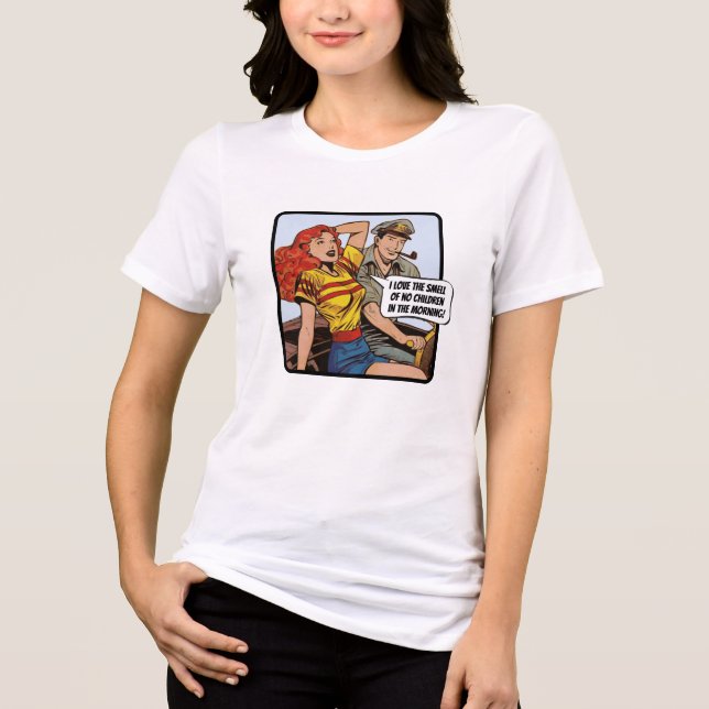 Morgens habe ich den Geruch nach kinderlosen Liebe Tri-Blend Shirt (Vorderseite)