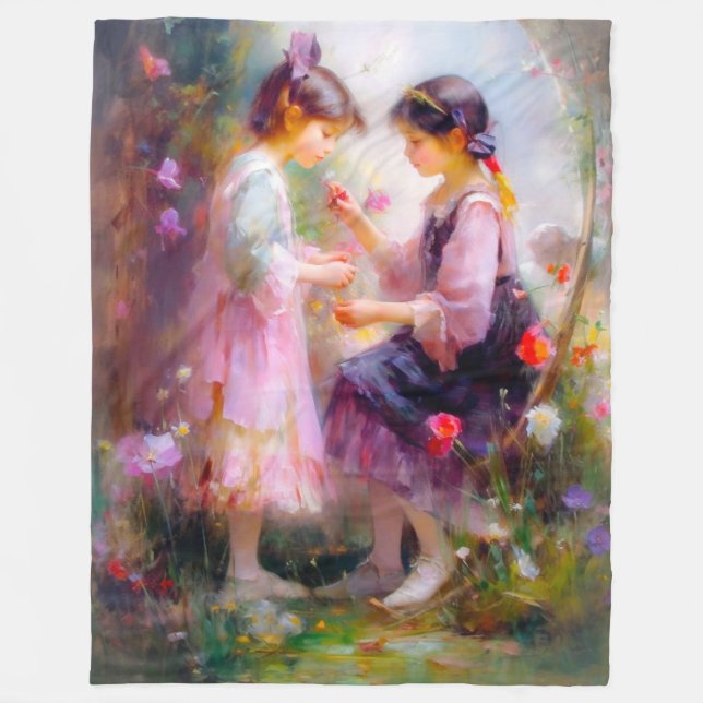 Morgens im Garten Fleecedecke (Vorderseite)