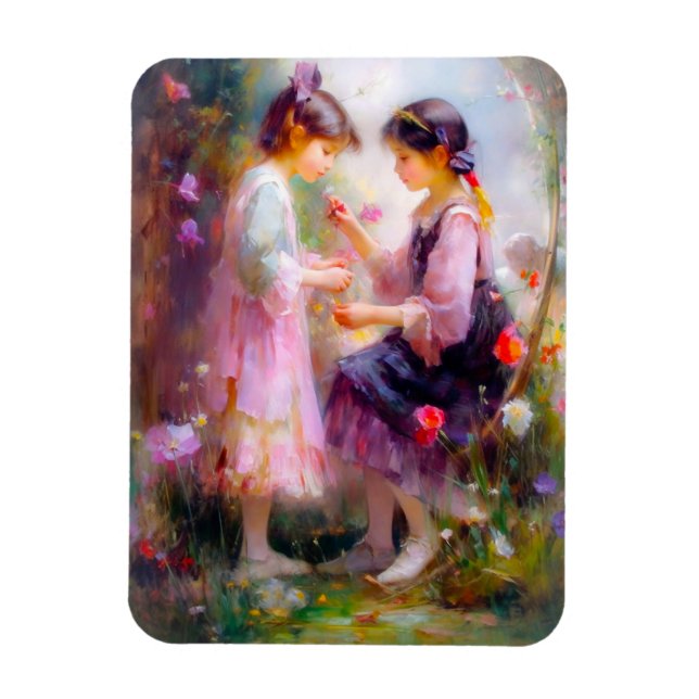 Morgens im Garten Magnet (Vertikal)