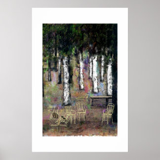 Morgens im Pariser Park Poster