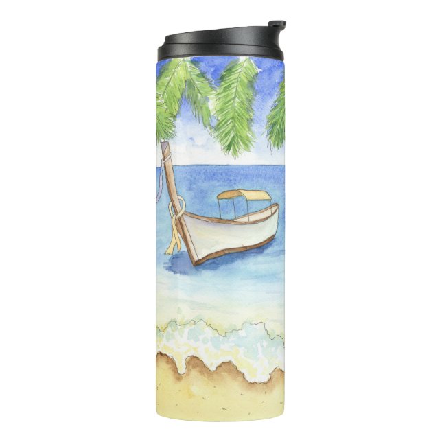 Morgens in Bali Thermosbecher (Nach links gedreht)