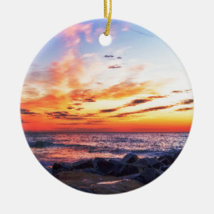 Morgens in der 120th Street in Ocean City Maryland Keramikornament