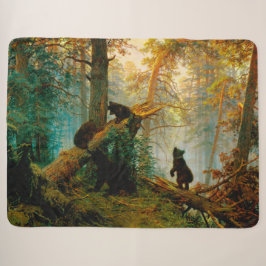 Morgens in einem Pinienwald Bären mit Cubs Shishki Sherpadecke