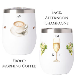 Morgens Kaffee Abend Champagne Time Tumbler