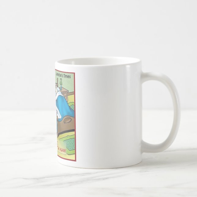Morgens Knoblauch Atem Funny Offbeat Cartoon Gesch Kaffeetasse (Rechts)