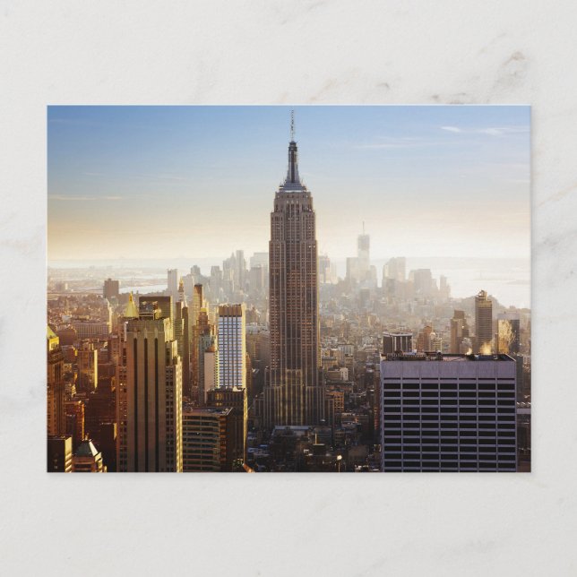 Morgens Manhattan-Skyline Postkarte (Vorderseite)
