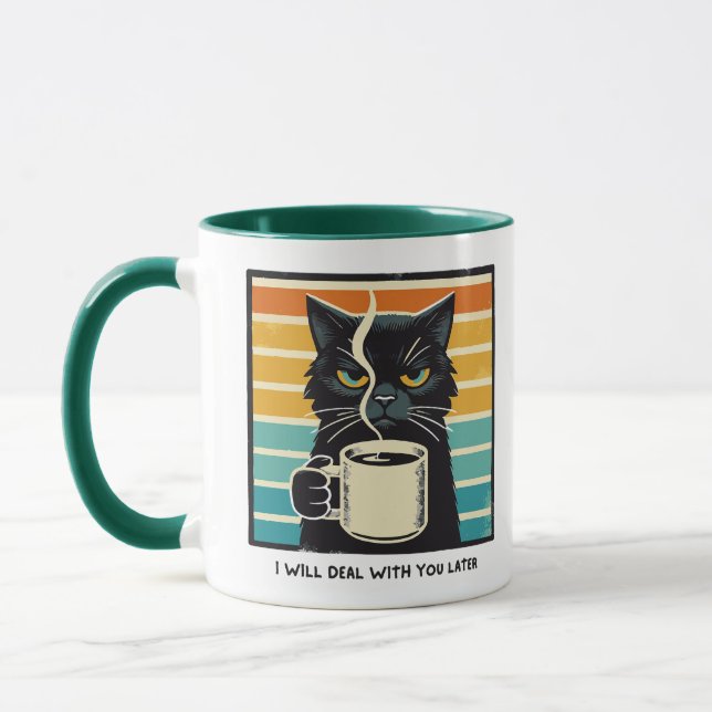 Morgens Mood Cat Kaffee Tasse (Links)
