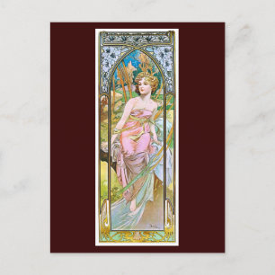 Morgens, Mucha Postkarte