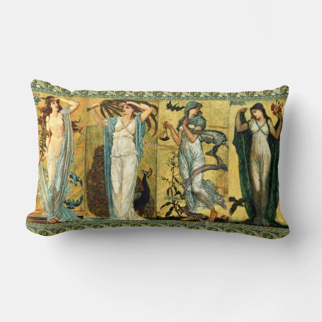 Morgens, Noon, Abend, Nacht von Walter Crane 1891 Lendenkissen (Vorderseite)