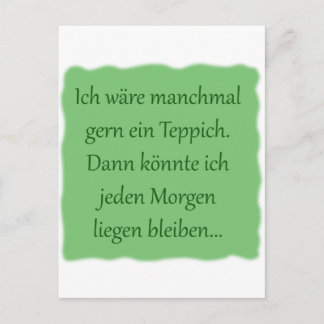 Morgens Ō Postkarte