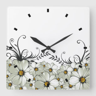 Morgens Quadratische Wanduhr