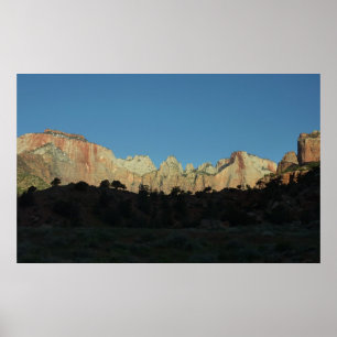 Morgens Rote Felsen im Zion Nationalpark Poster
