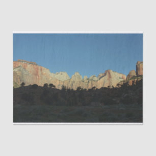 Morgens Rote Felsen im Zion Nationalpark Seidenpapier