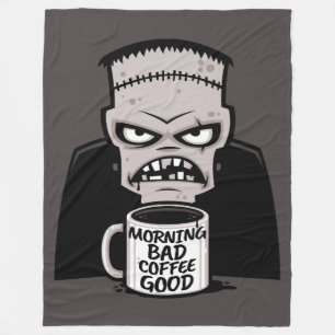Morgens schlechter Kaffee gut wiederbelebtes Monst Fleecedecke