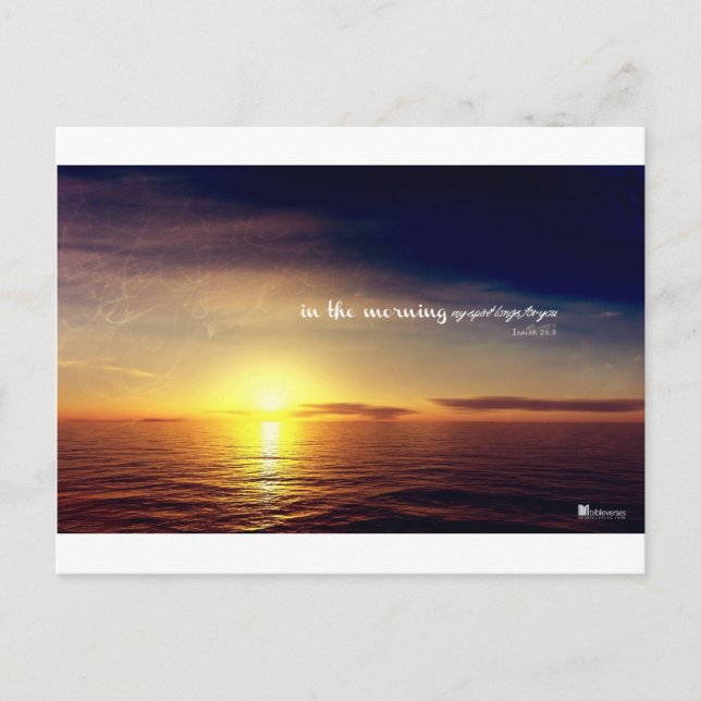 Morgens sehnt sich mein Soul nach dir Postkarte (Vorderseite)