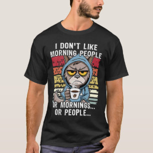 Morgenschen Katze trinkt Kaffee  Katzen  1 T-Shirt