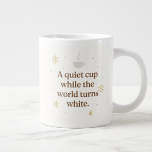 Morgenschneefall Eine stille Tasse Wintertasse