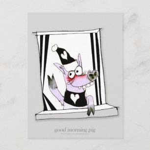Morgenschwein Postkarte