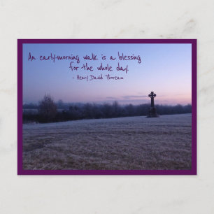 Morgenspaziergang (Tullamore Celtic Cross) Postkarte