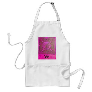 MORGENSTAR Rosa, Fuchsienschwarz, Monogramm Schürze