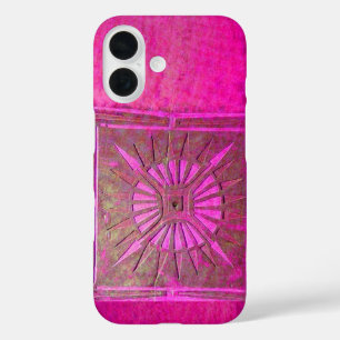 MORGENSTAR , rosa, schwarz, Fuchsia Monogramm iPhone 16 Hülle