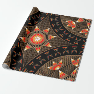 Morgenstern (braun) geschenkpapier